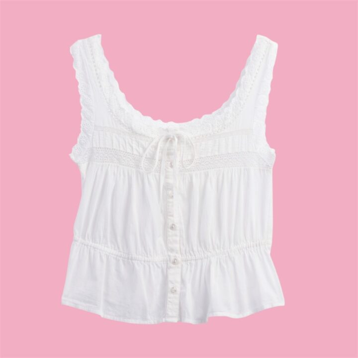 【6月17日先行発売】GAPのコットンレーストップス♡