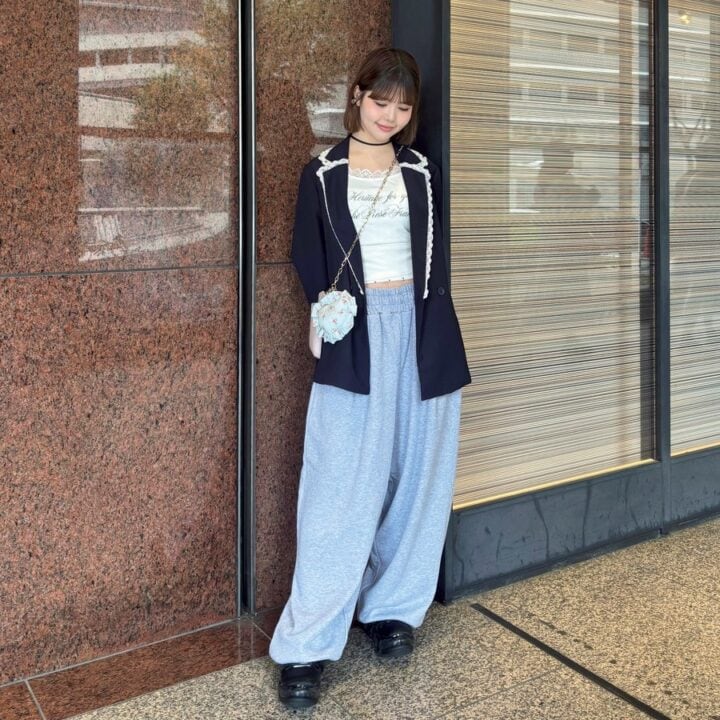 【SNAP】ゆるっとパンツで甘すぎないコーデ♡Hanaさん