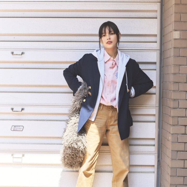 【夏子】カラーデニムパンツde着まわし4変化