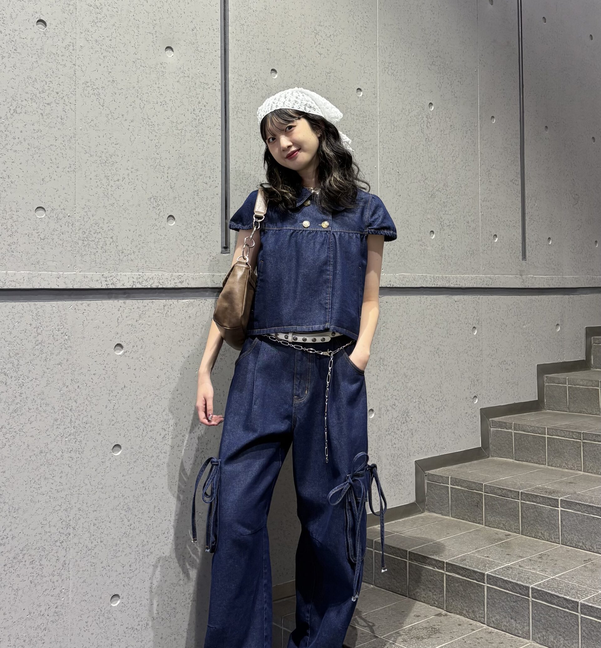 SNAP】インディゴカラーのセットアップがポイント♡渡邉弥宥さん