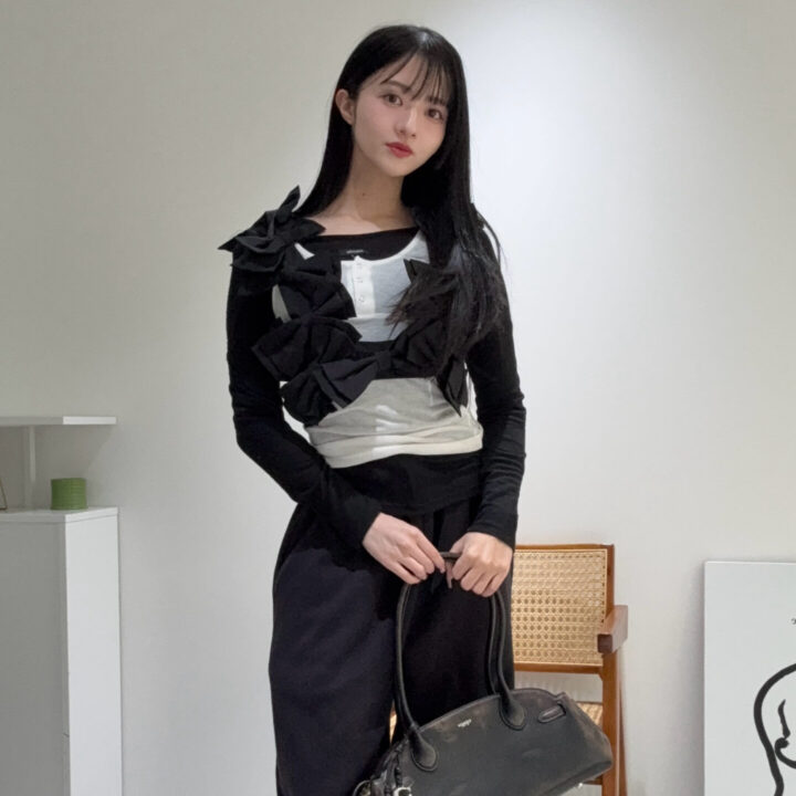【SNAP】どんなトップスとも合うハーネスベスト♡清水理央さん